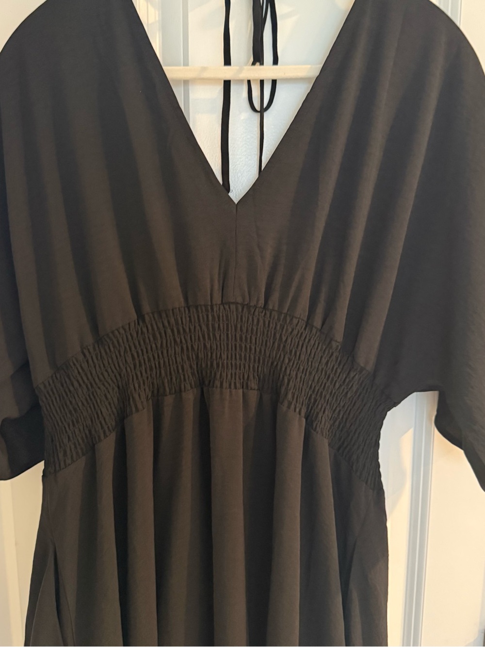 Olaesa V-Neck Lace Smocked Waist Boho Maxi Dress - Picture 5 of 15